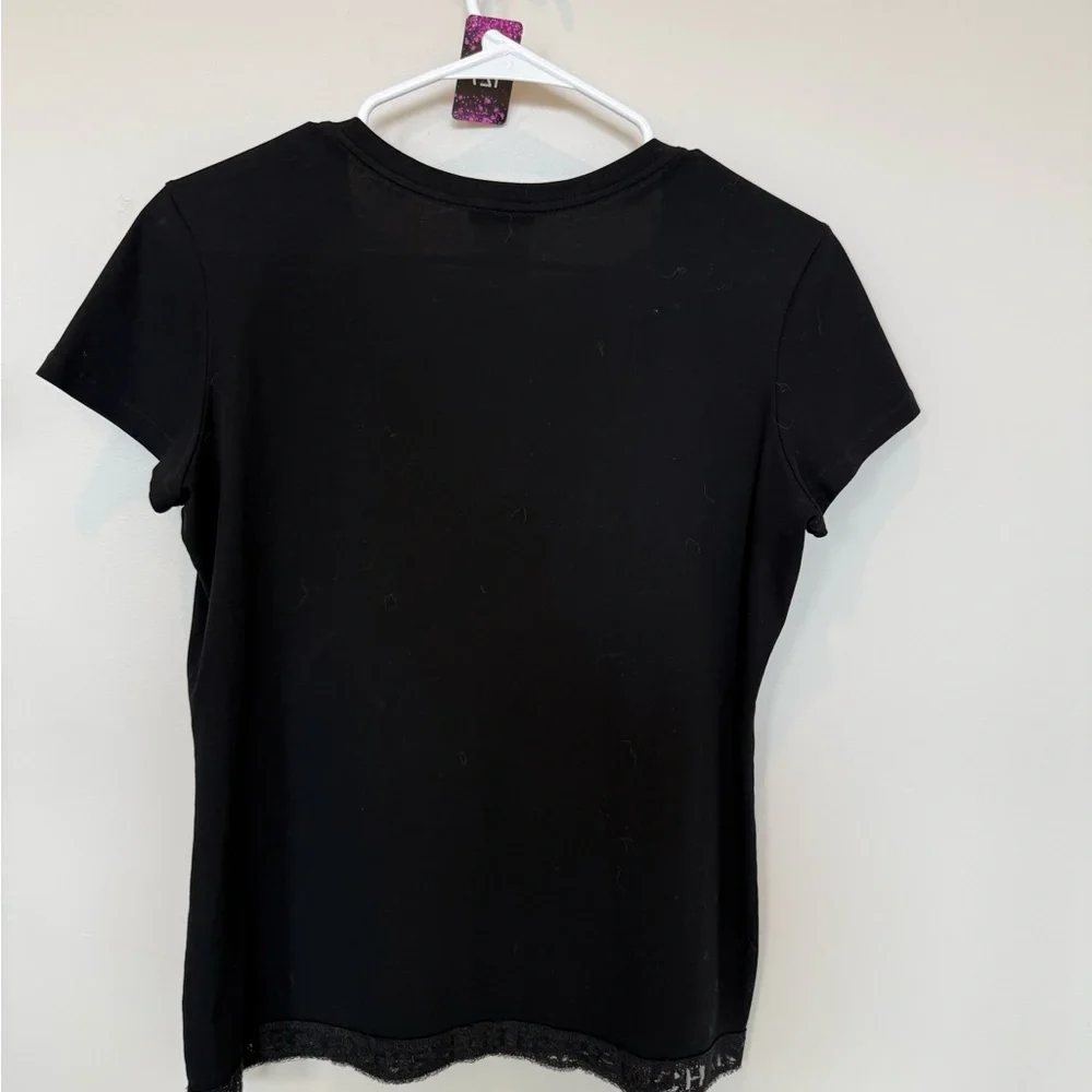 💋CHANEL Elegant Black Short‎ Sleeve Tee 127